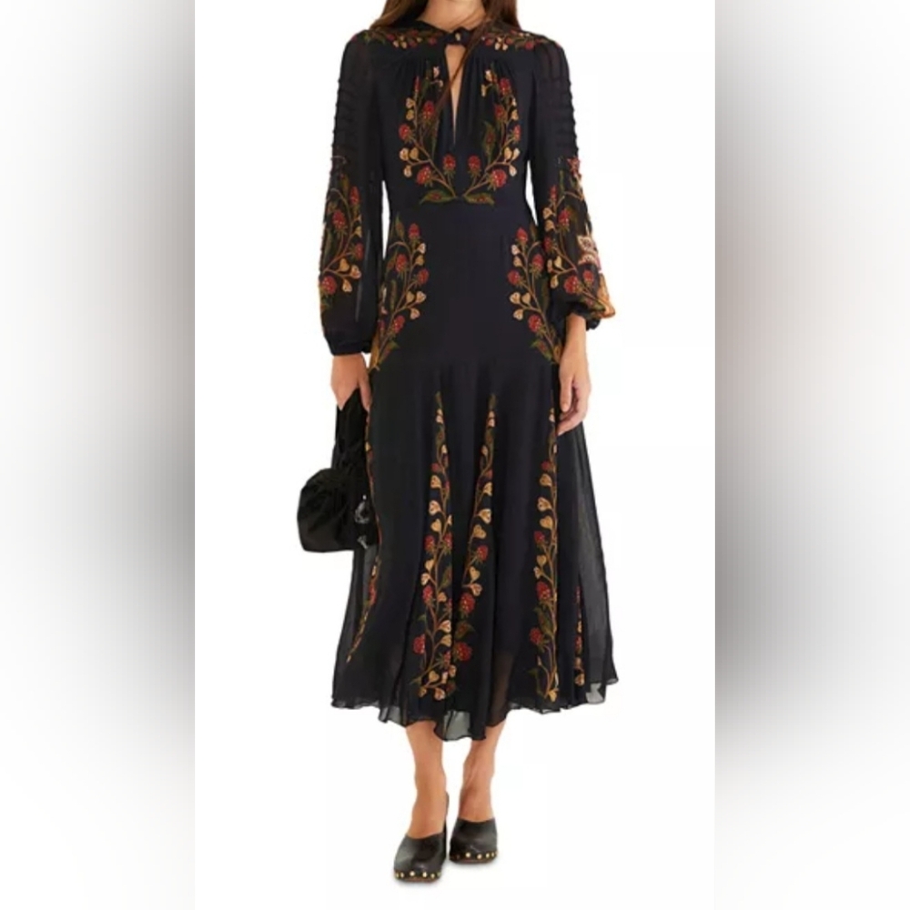 Farm Rio Berry Garden Midi Dress